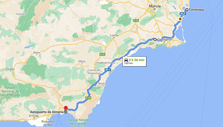 How to go from Almería Airport to Torrevieja?