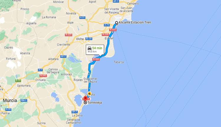 How to get from Alicante train station to Benidorm?